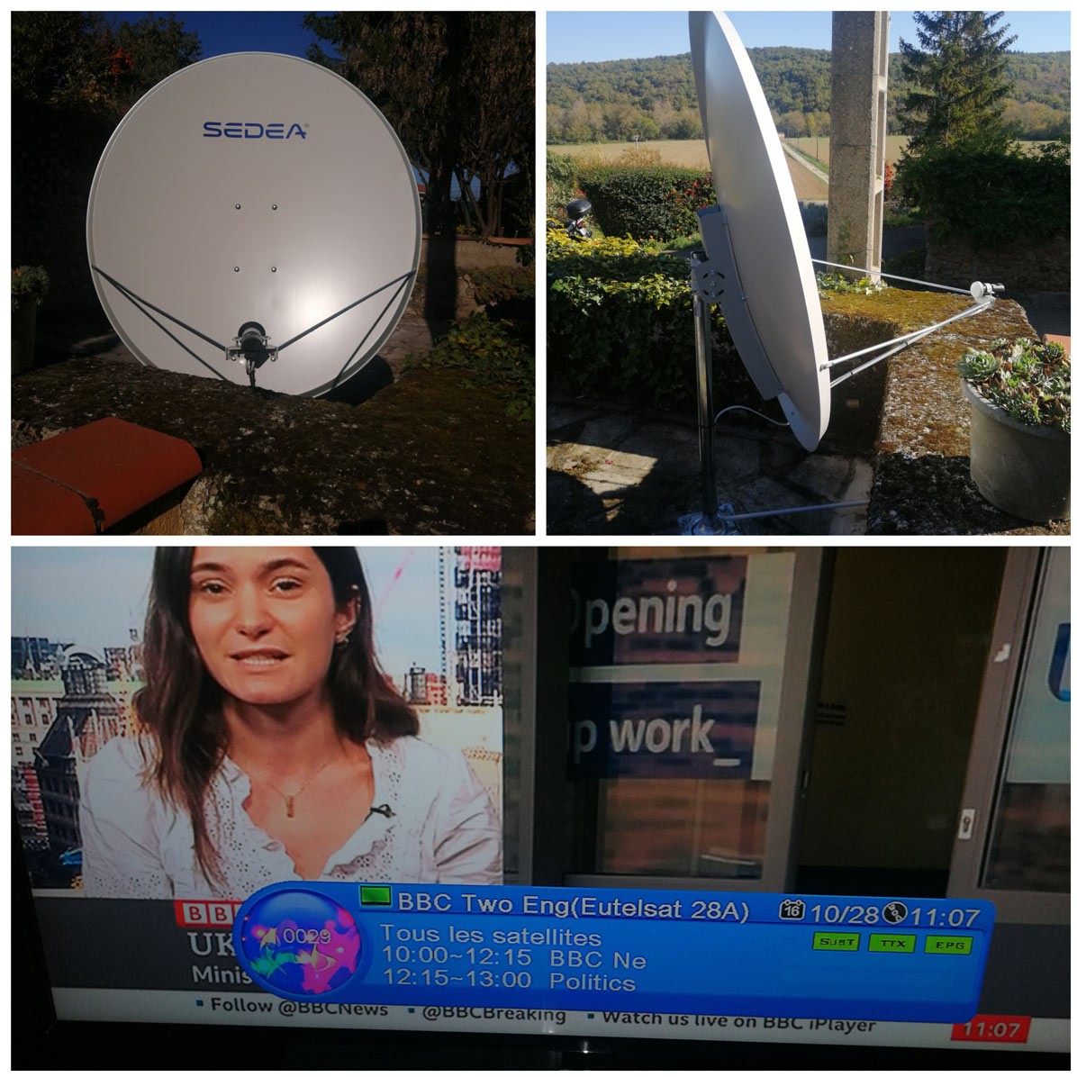 Parabole et satellite